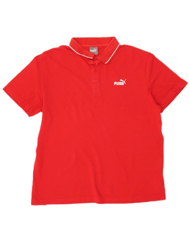 Camisa polo masculina PUMA grande algodão vermelho