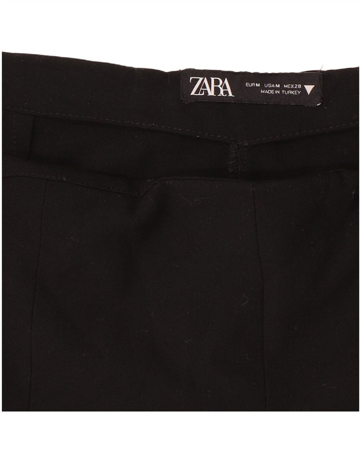 Zara Mini saia plissada feminina média W28 preta