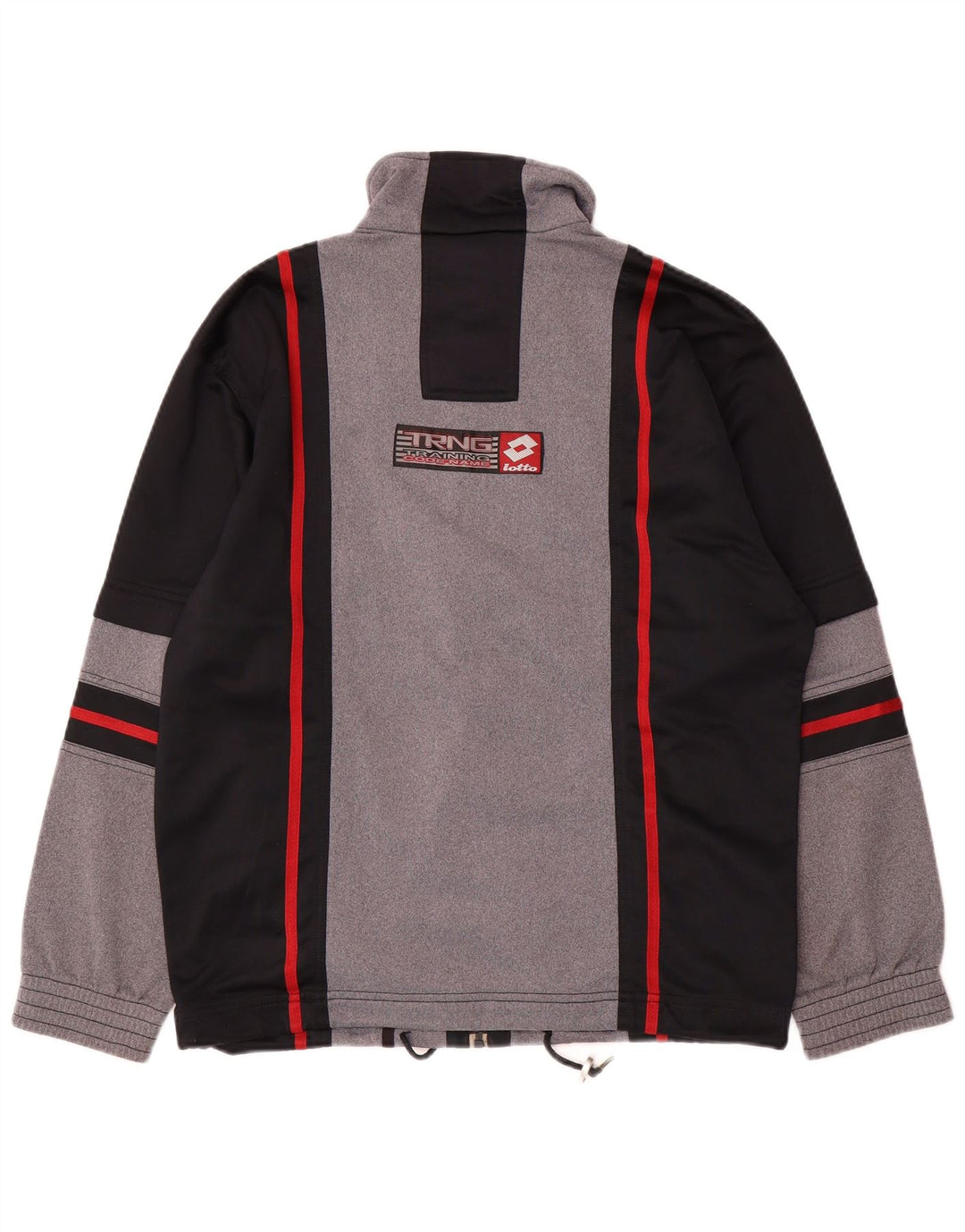 LOTTO masculino gráfico completo agasalho pequeno preto colorblock poliéster