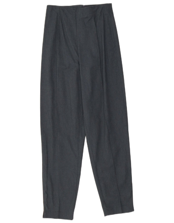 Stefanel Calça feminina de cintura alta cônica IT 38 XS W24 L27 cinza
