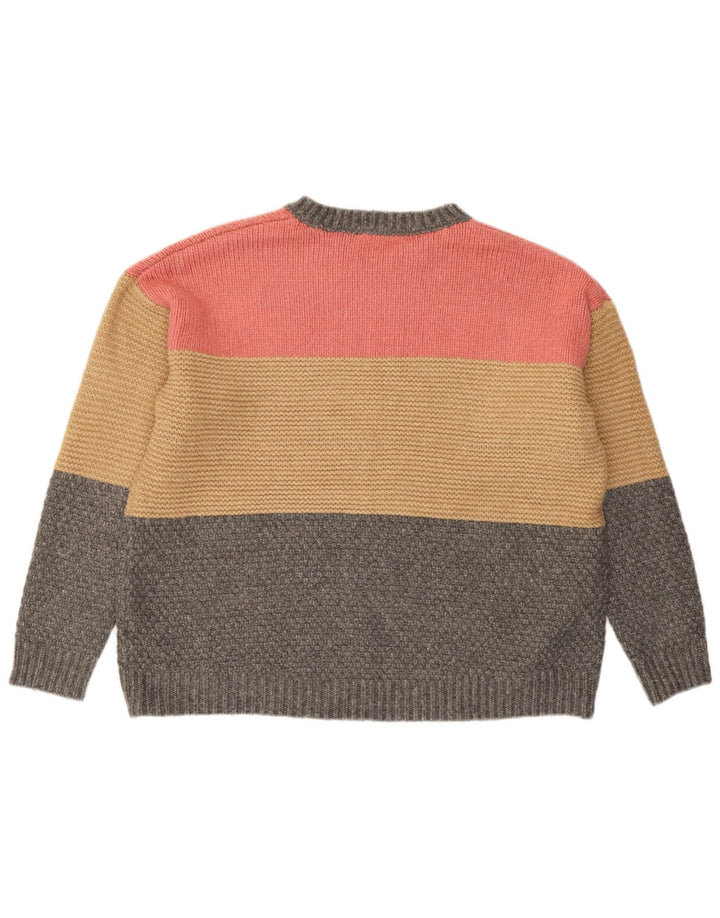 Suéter feminino Marks & Spencer com gola redonda Reino Unido 16 grande multicolorido