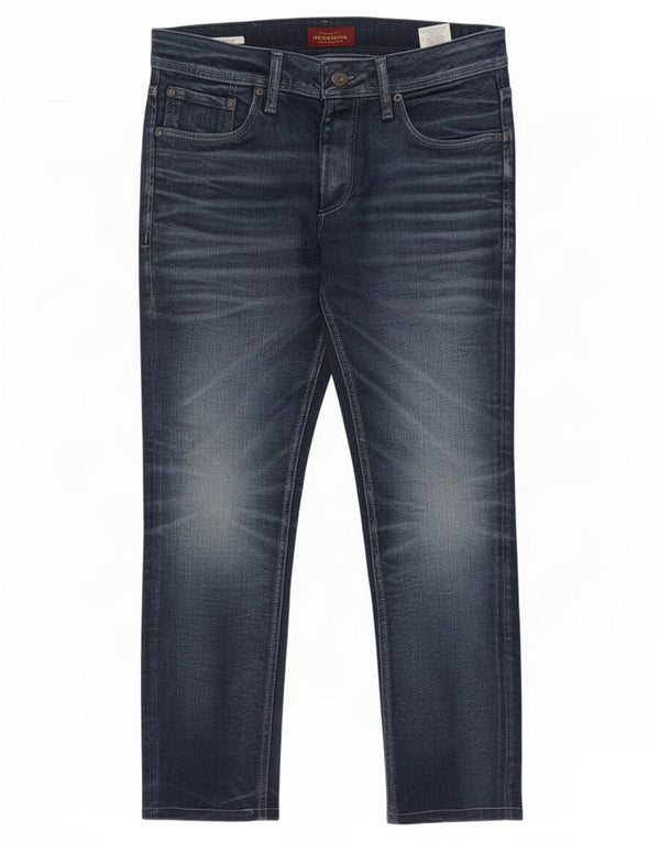 Jack & Jones Masculino Tim Slim Jeans W30 L27 Azul Algodão