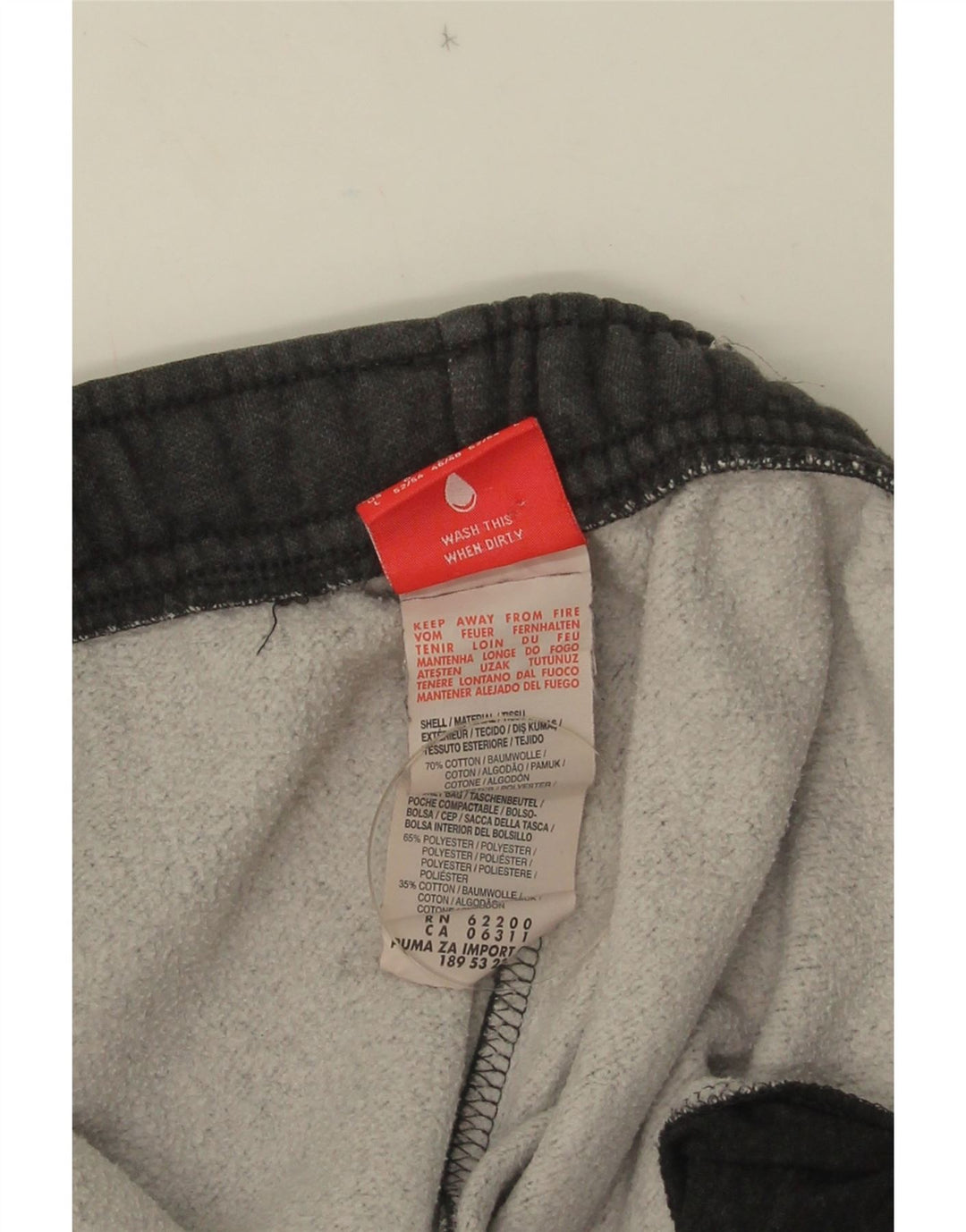 Calça esportiva masculina PUMA Graphic Joggers grande algodão cinza