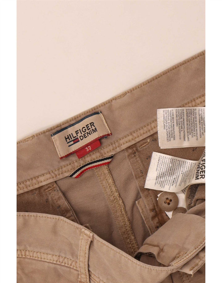 Shorts cargo masculino Tommy Hilfiger W32 algodão bege médio