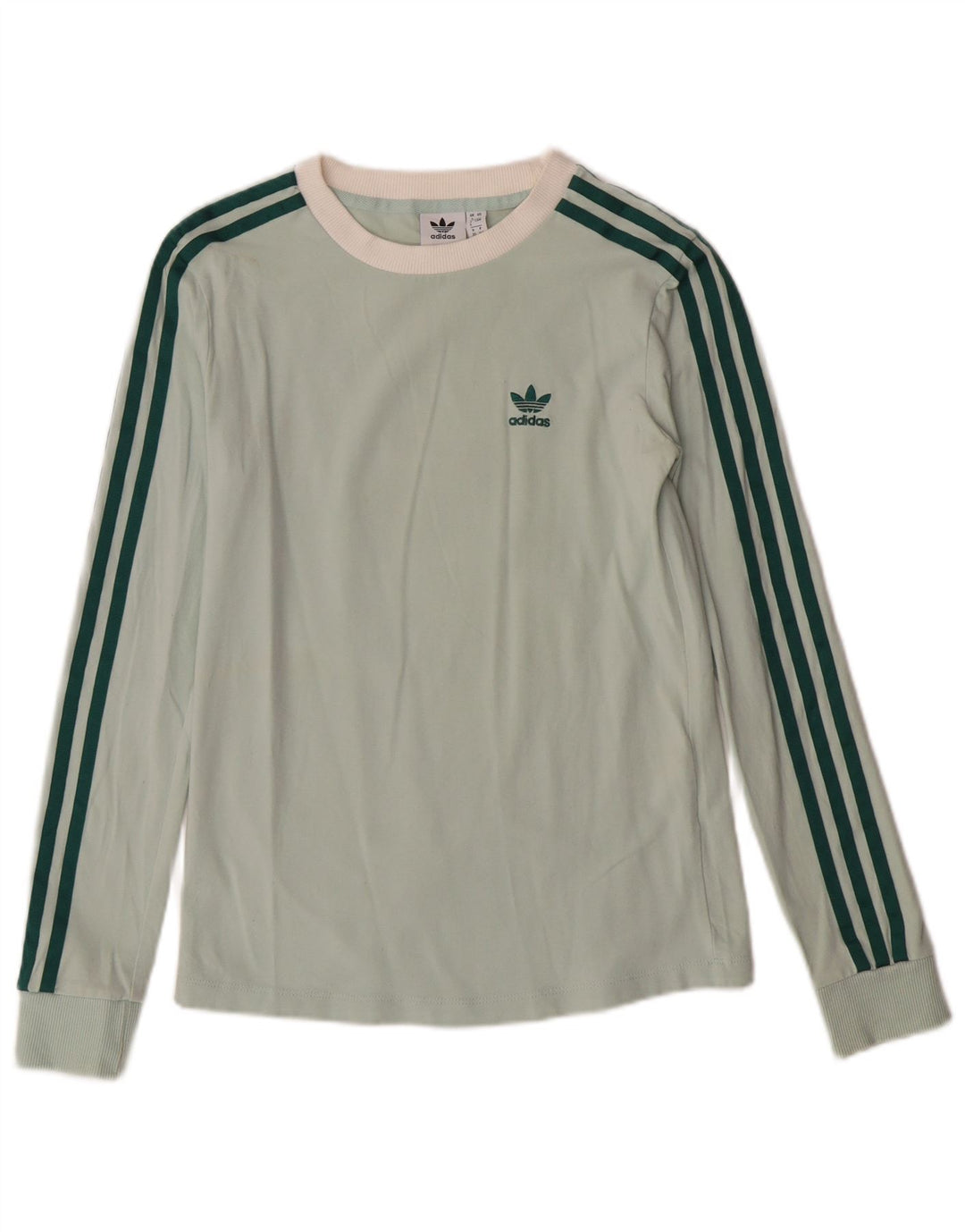ADIDAS Womens Top Manga Longa UK 4 XS Verde