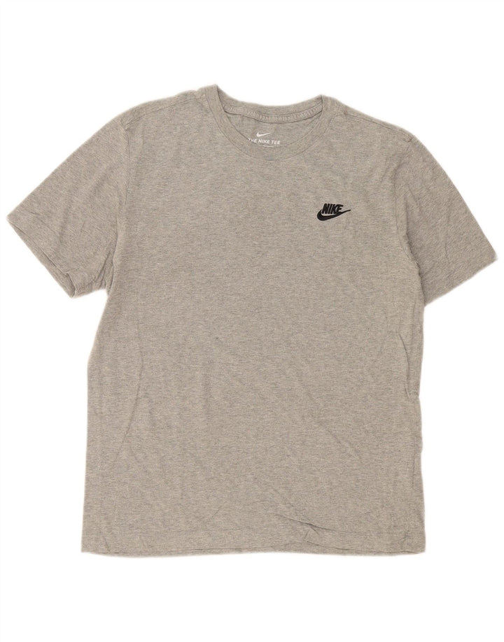 Camiseta masculina Nike The Tee Top cinza médio algodão