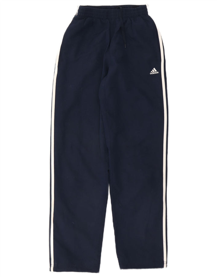 Calça de treino masculina Adidas pequena azul marinho poliéster