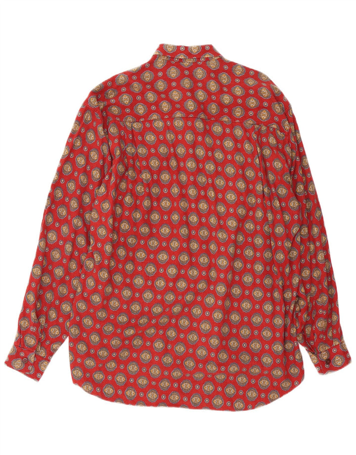Camisa masculina Carrera médio vermelho paisley algodão