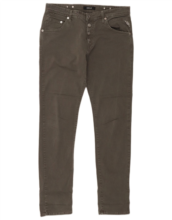 Replay Jeans Slim Feminino W32 L29 Cinza
