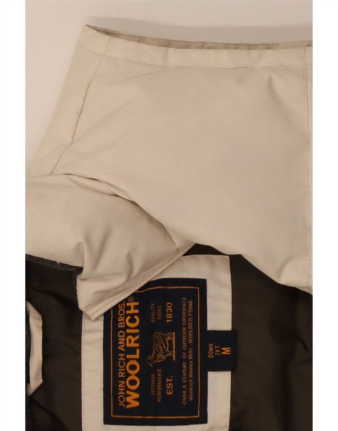 Colete acolchoado masculino Woolrich UK 38 médio branco
