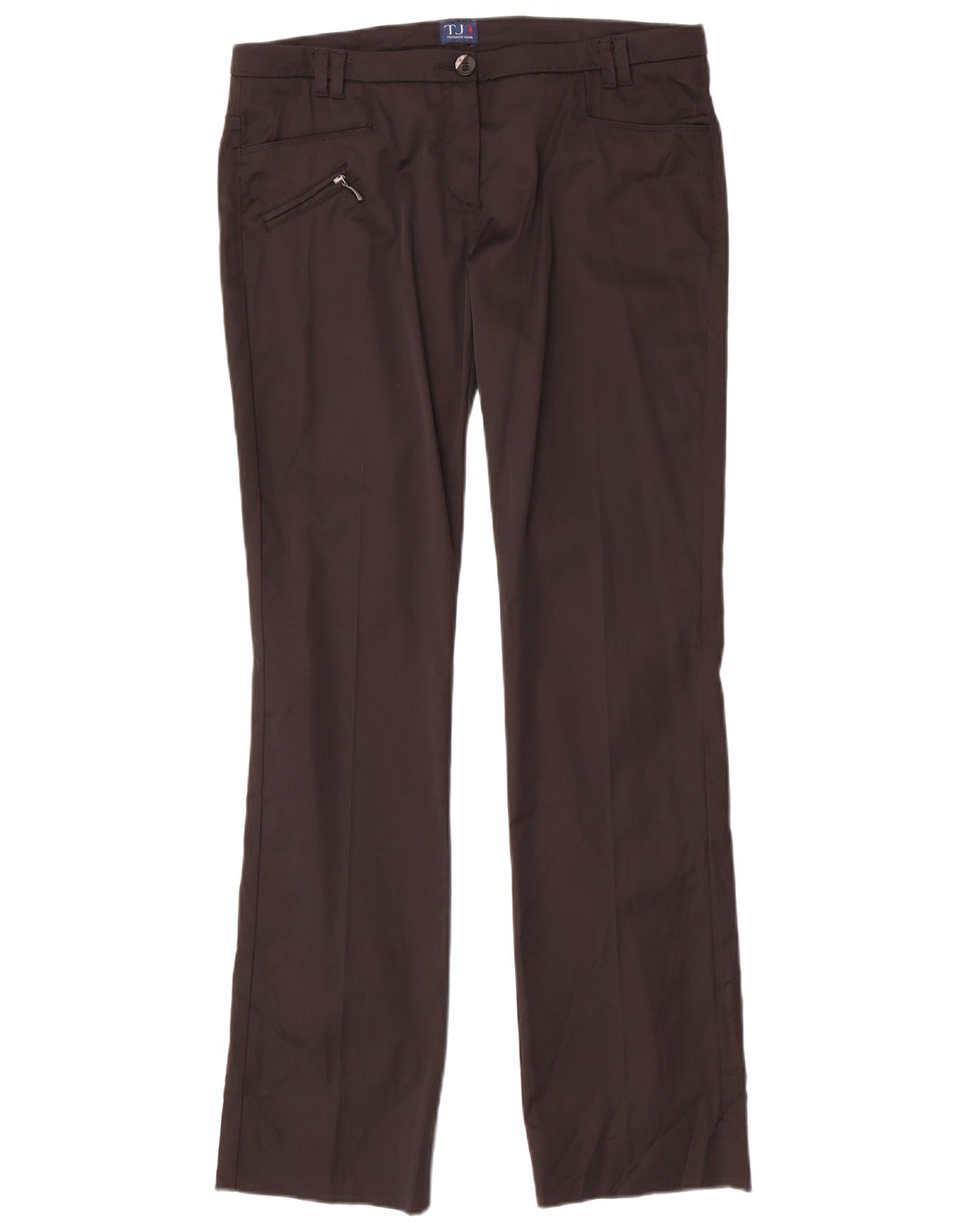 Calça feminina reta casual TRUSSARDI IT 46 grande W32 L31 preta