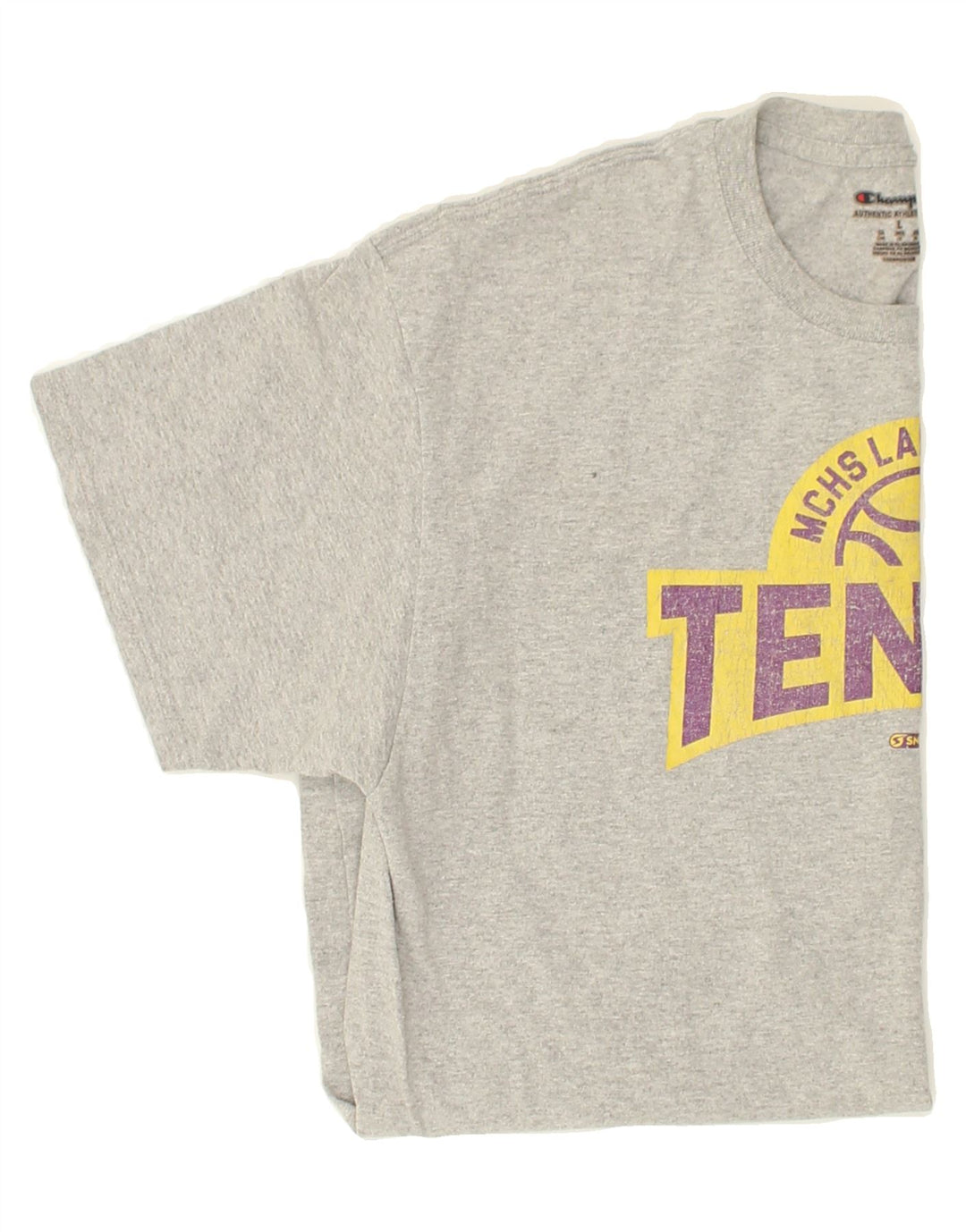 CHAMPION Womens Graphic T-Shirt Top Large Grey Vintage Champion and Second-Hand Champion from Messina Hembry 