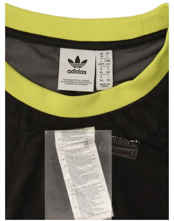 Camiseta feminina Adidas UK 18 XL preta poliéster