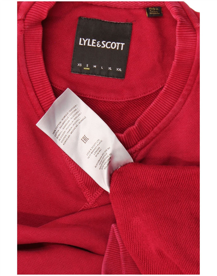 LYLE & SCOTT moletom masculino jumper pequeno algodão vermelho