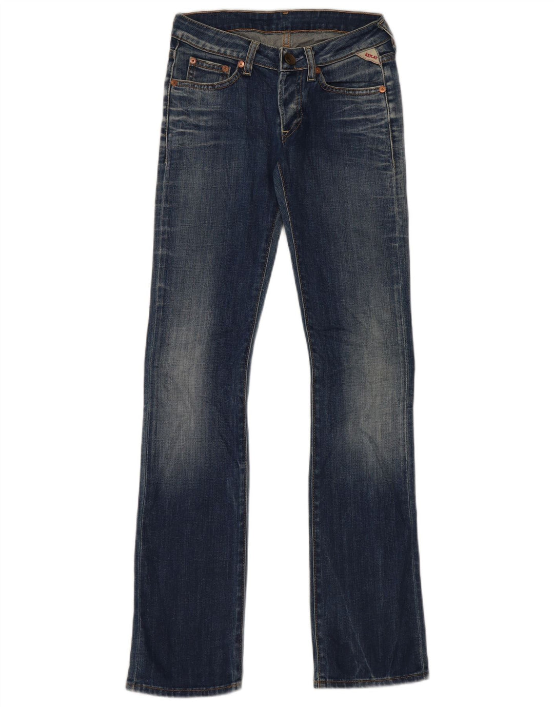 Replay Jeans Feminino Slim Bootcut W25 L32 Azul Algodão