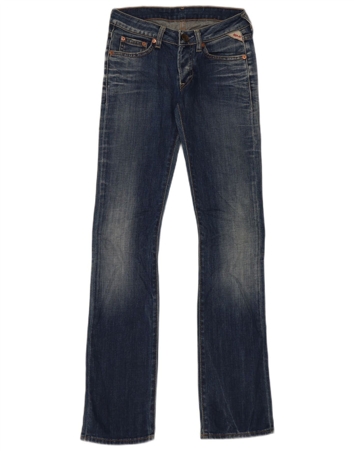 Replay Jeans Feminino Slim Bootcut W25 L32 Azul Algodão
