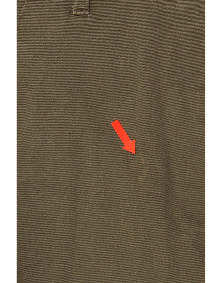 J. CREW Mens Straight Chino Trousers W33 L30 Green Cotton Vintage J. Crew and Second-Hand J. Crew from Messina Hembry 
