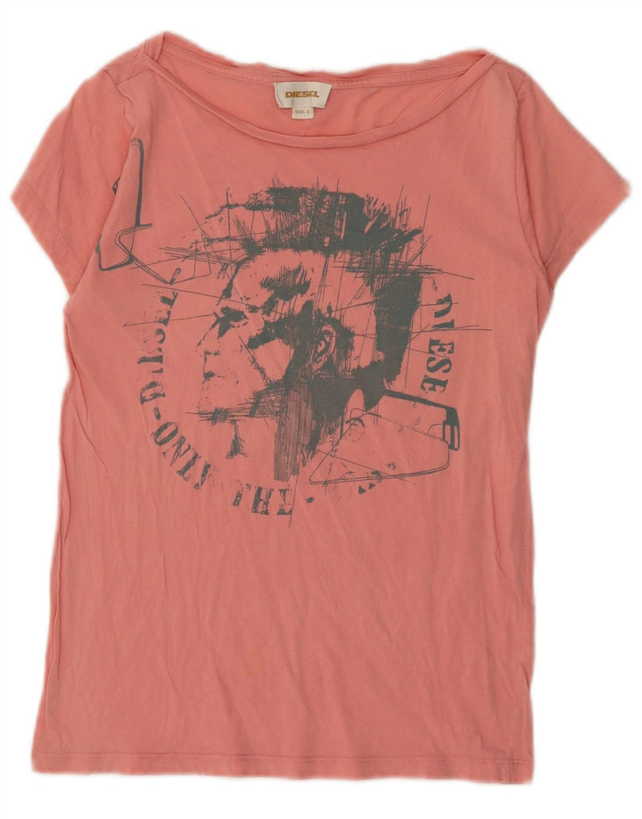 Camiseta feminina Diesel Diesel Top UK 10 Pequeno Rosa