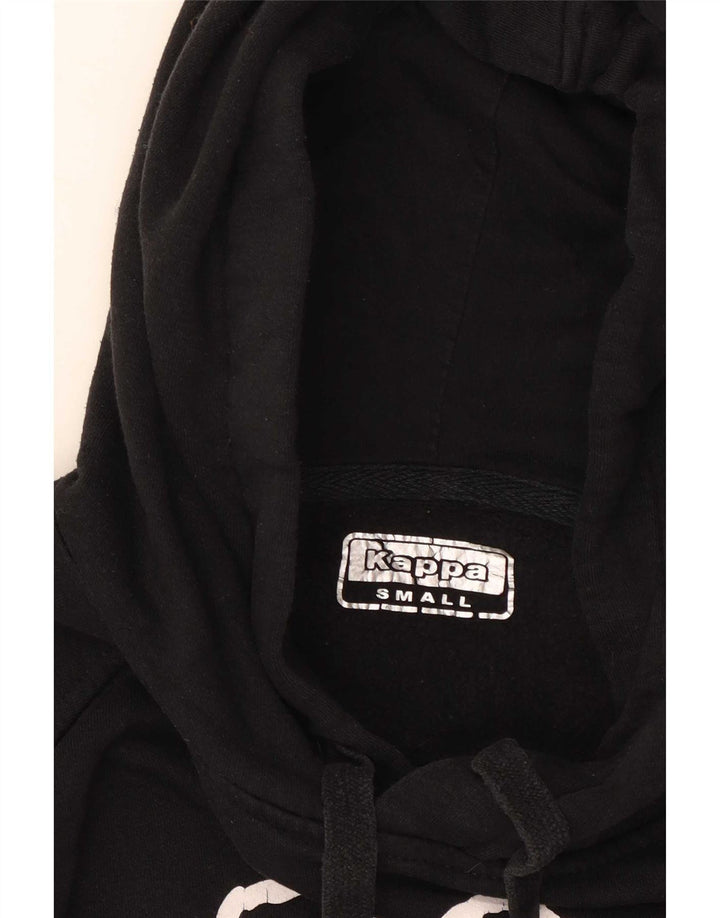 Kappa Mens Graphic Hoodie Jumper Pequeno Preto