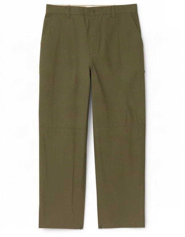 Calças Chino masculinas Gap cáqui soltas ajuste W36 L32 algodão cáqui