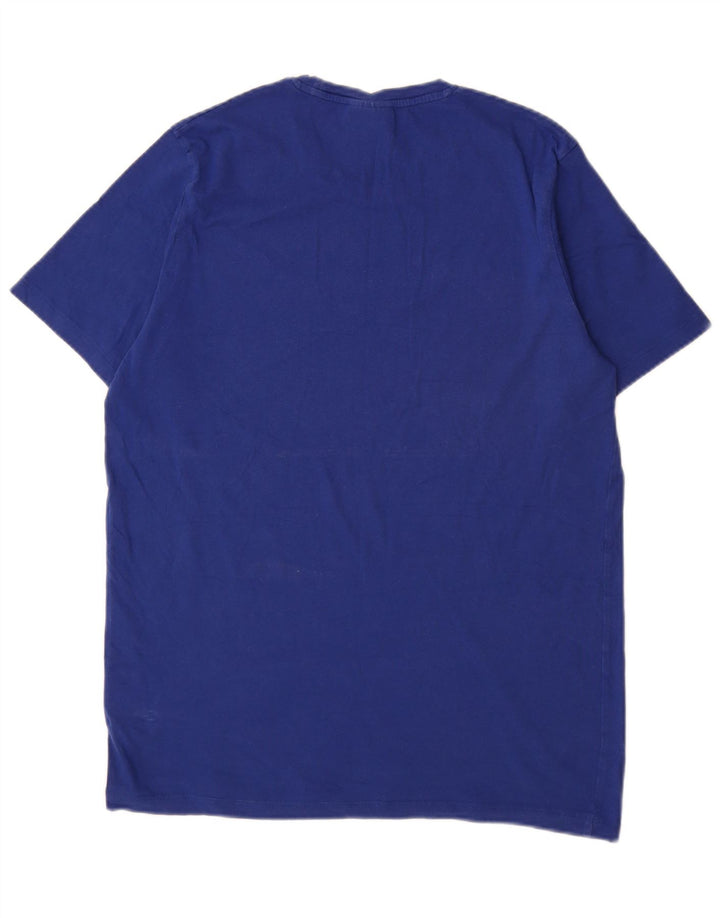Camiseta masculina Hugo Boss grande algodão azul