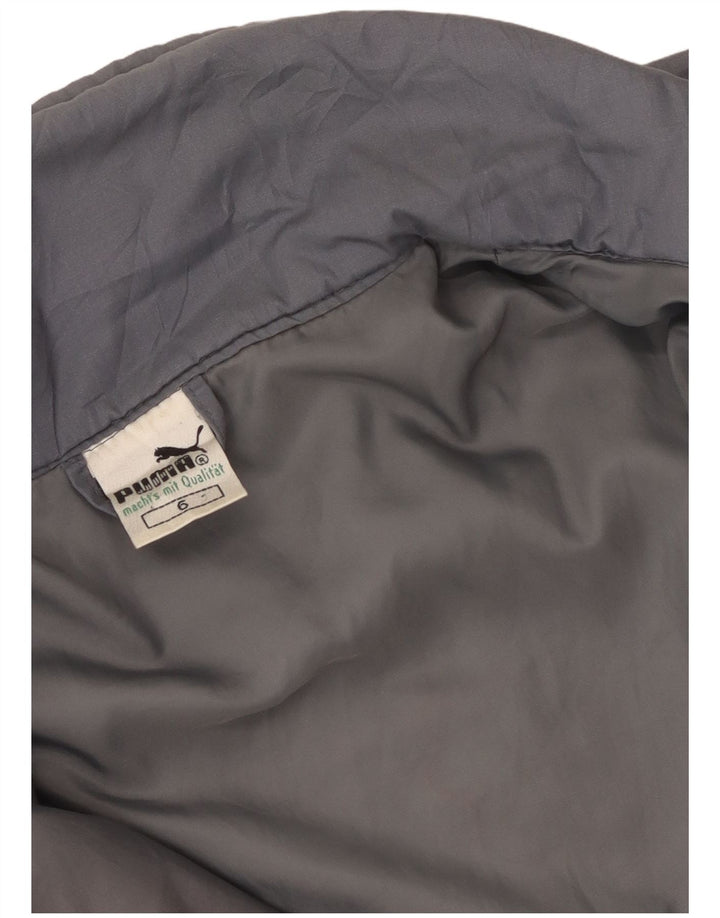 Puma Mens Bomber Jacket UK 40 Grande Cinza Colourblock Poliéster