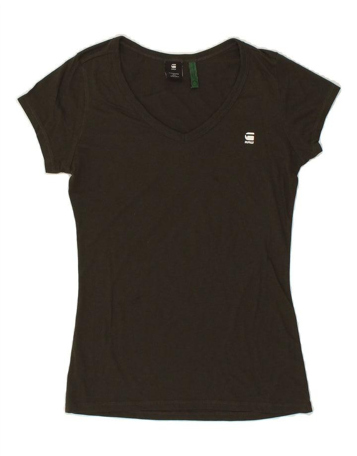 G-STAR Womens T-Shirt Top UK 6 XS Green Vintage G-Star and Second-Hand G-Star from Messina Hembry 