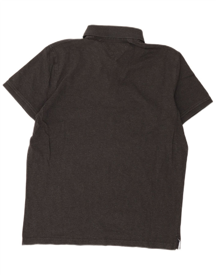 Camisa polo masculina Tommy Hilfiger Slim Fit grande cinza