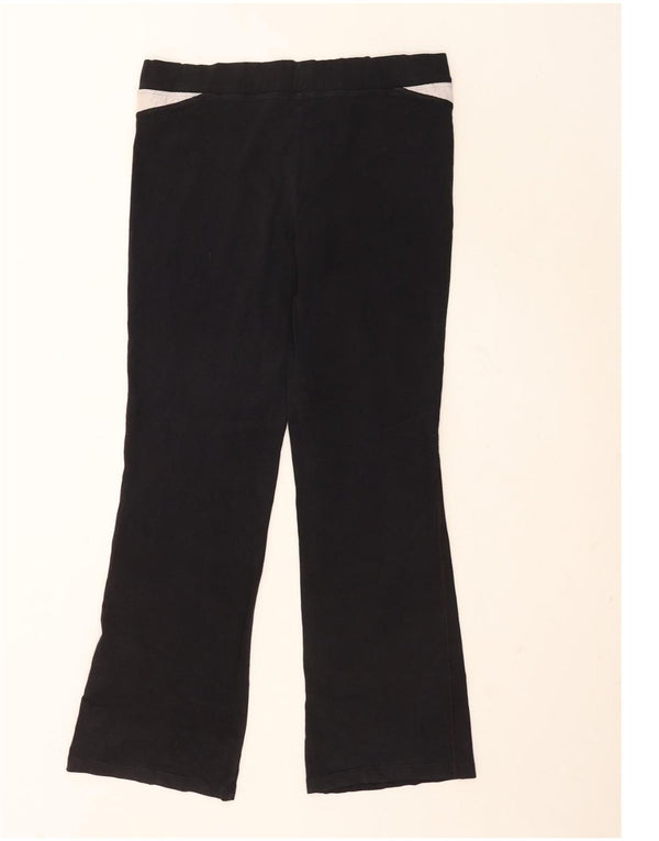 Fila Womens Flare Tracksuit Calças UK 12 Médio Preto Algodão Esportes