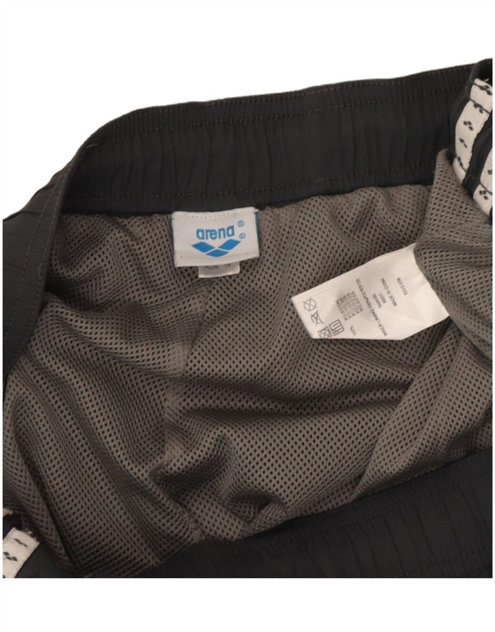 Arena Mens Graphic Calças de treino grande poliéster cinza