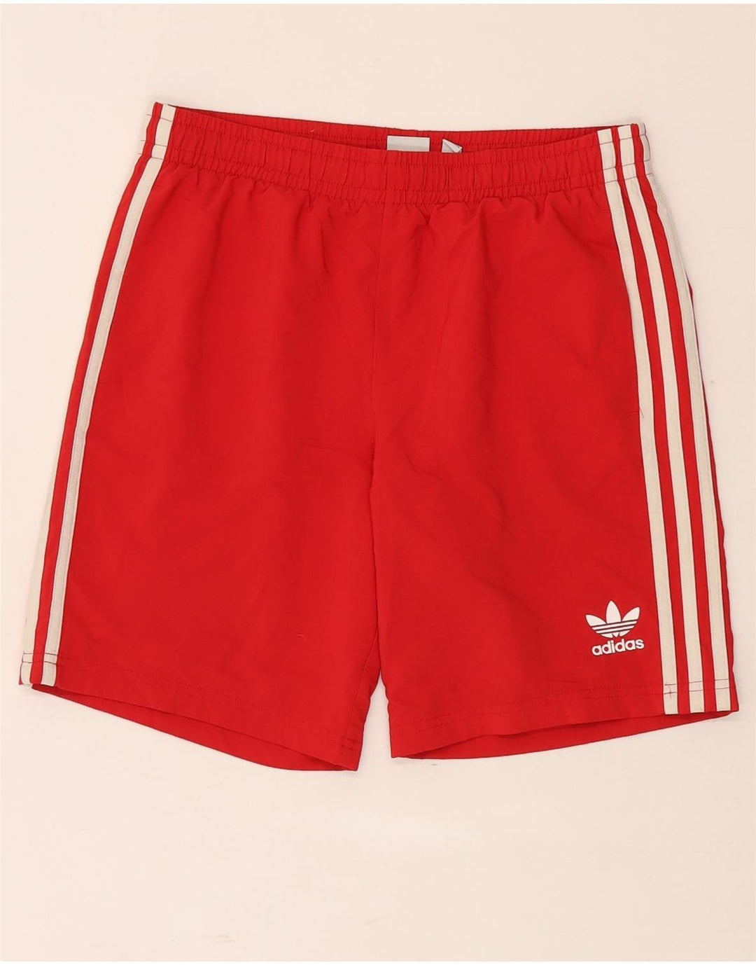 Shorts esportivos Adidas meninos 13-14 anos poliéster vermelho