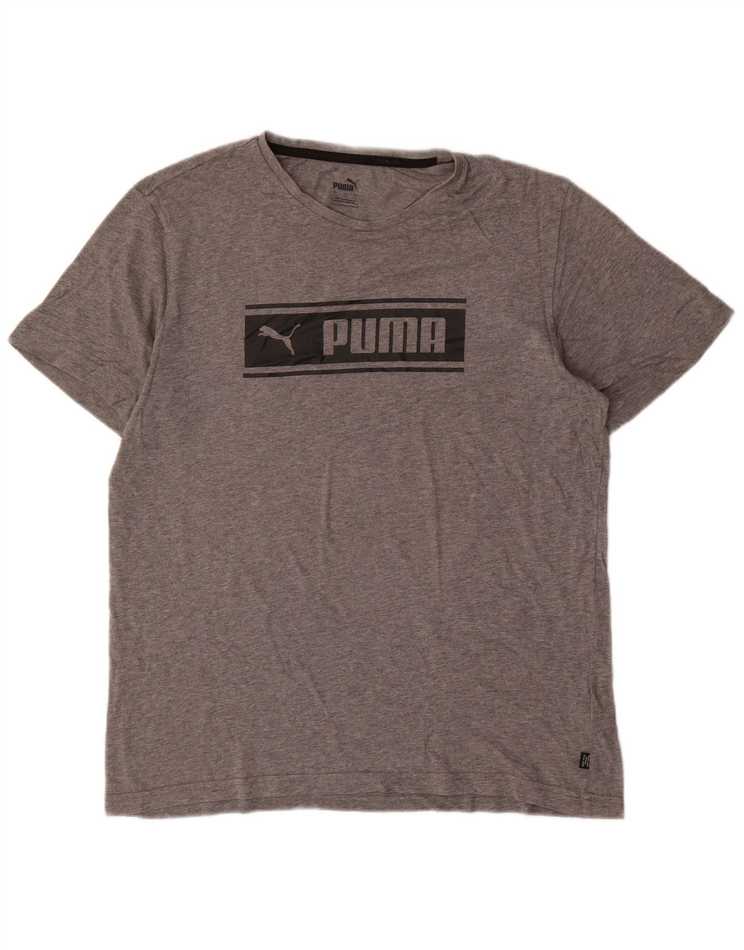 Camiseta masculina Puma Graphic Top grande algodão cinza
