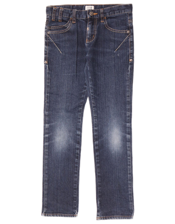 Armani Girls Slim Jeans 9-10 anos W26 L25 Azul Algodão
