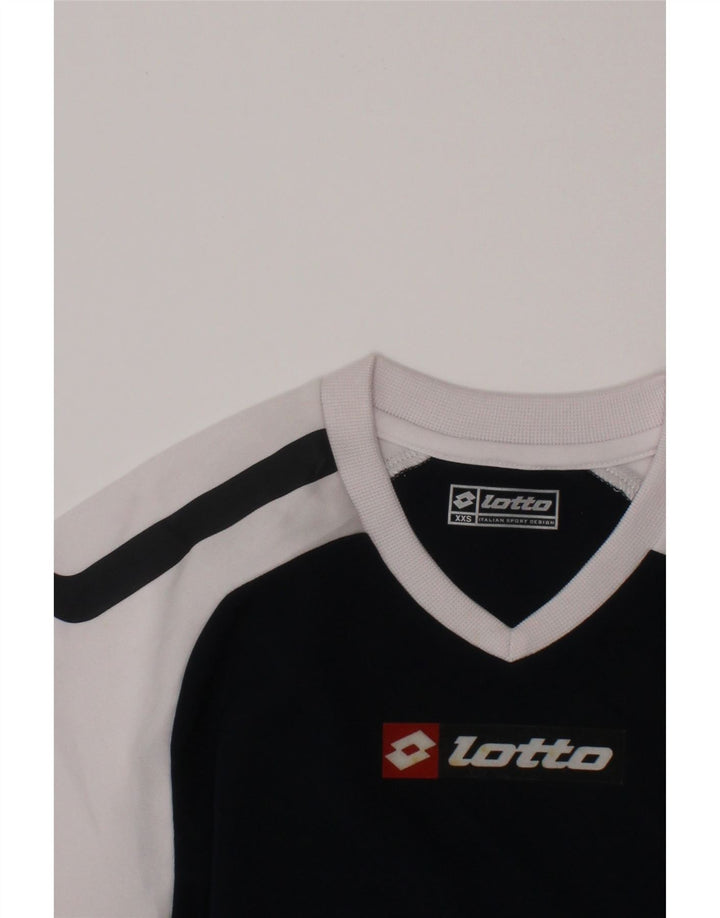 Camiseta gráfica LOTTO Boys Top 5-6 anos 2XS Azul marinho Colorblock