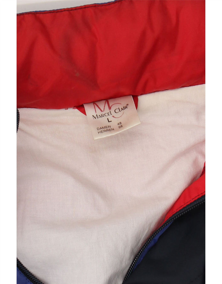 Jaqueta de chuva masculina com capuz Marcel Clair EU 56 3XL azul marinho Colourblock