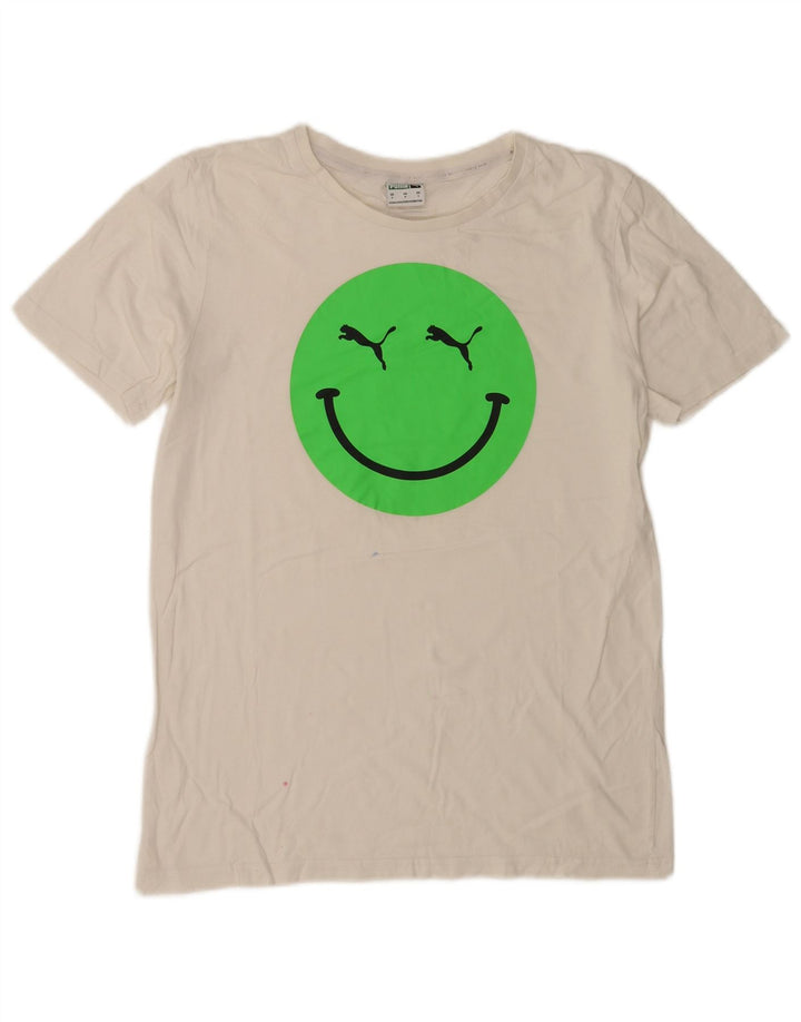 Puma Camiseta Masculina Graphic Top Pequeno Branco