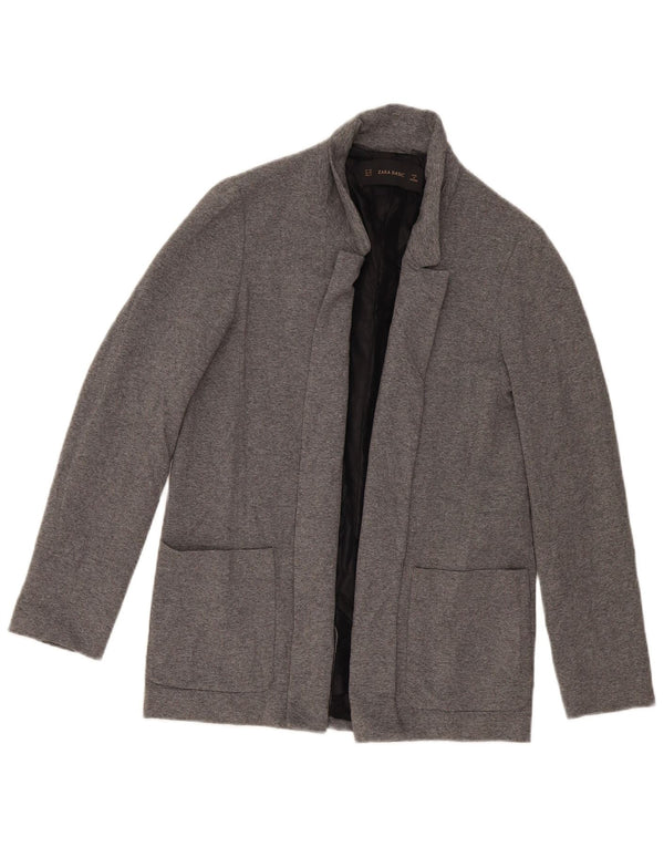 Zara Womens Open Oversized Blazer Jacket UK 6 XS Cinza Viscose