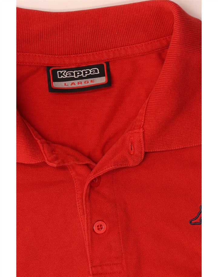 Camisa polo masculina Kappa grande algodão vermelho