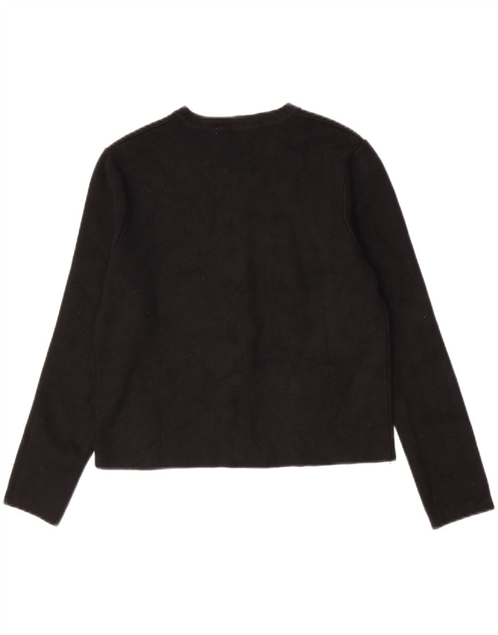 Suéter Zara Feminino Crop Cardigan Reino Unido 12 Médio Preto