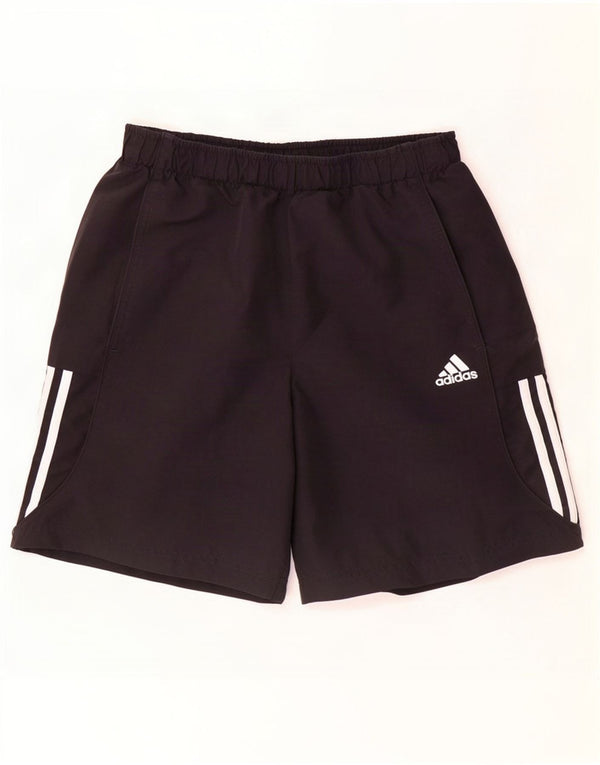 Shorts esportivos masculinos Adidas médio preto poliéster