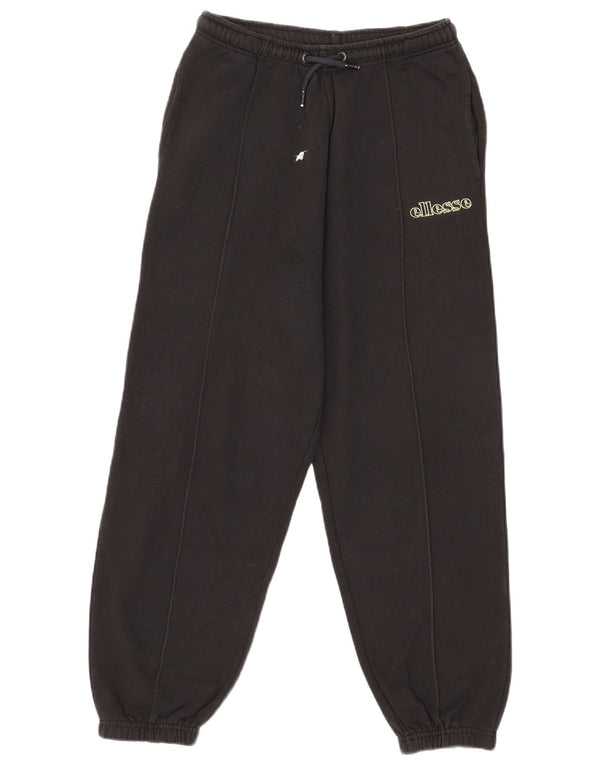 Calça de treino feminina Ellesse Joggers UK 12 médio preto algodão
