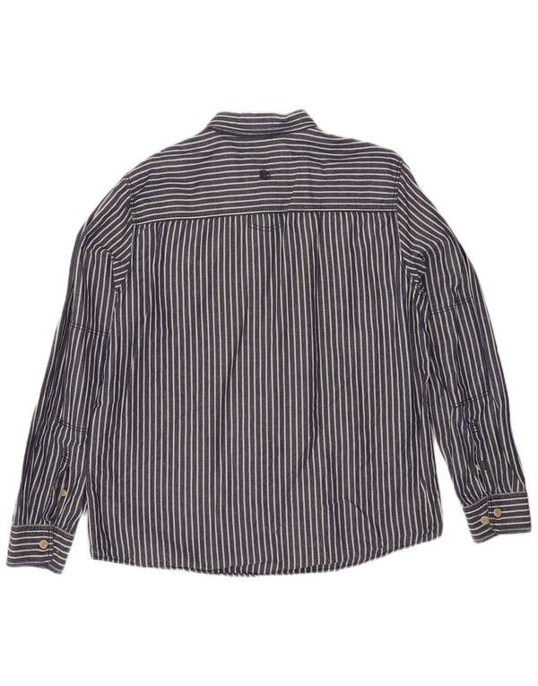 Camisa masculina FAT FACE XL algodão listrado azul marinho