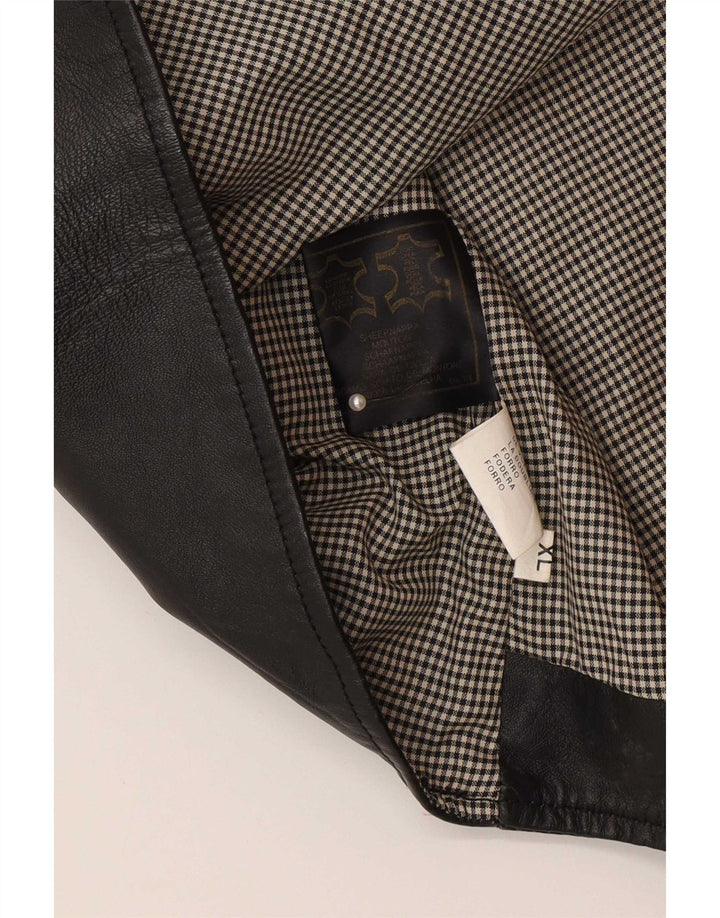 Colete de couro masculino Canadá XL couro preto