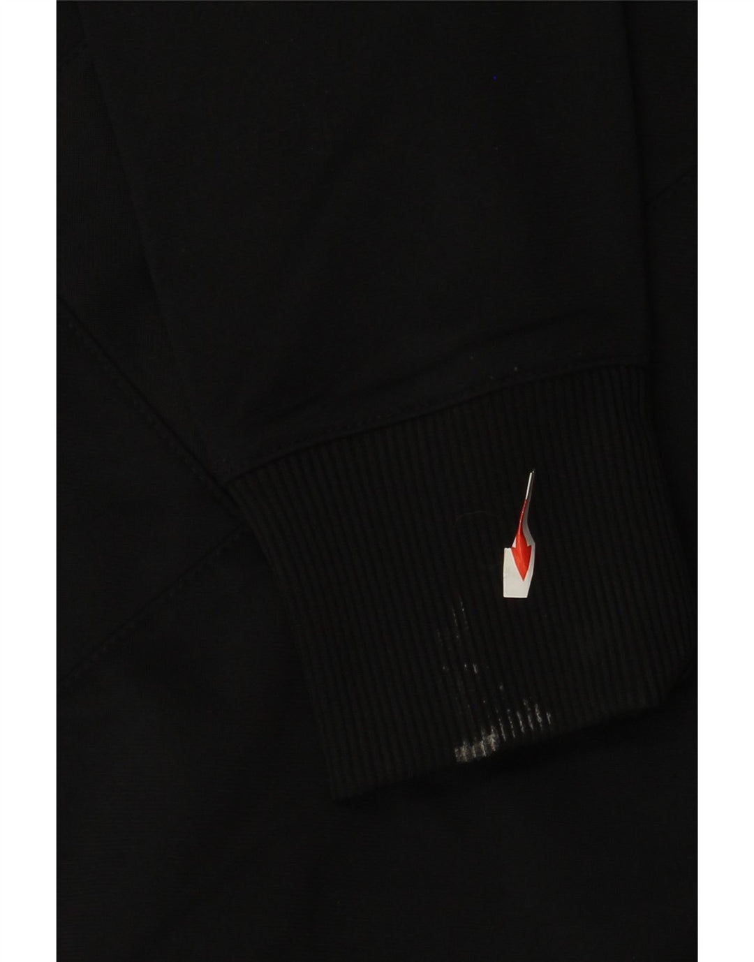 Nike Womens Tracksuit Top Jacket UK 10/12 Médio Preto Risca de Giz Poliéster