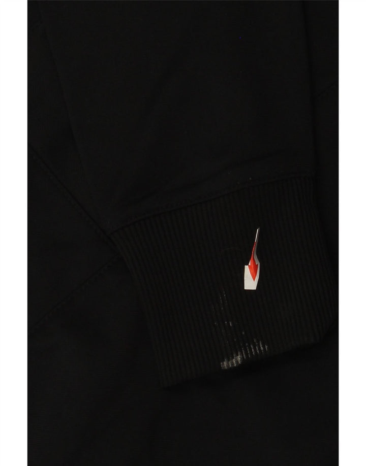 Nike Womens Tracksuit Top Jacket UK 10/12 Médio Preto Risca de Giz Poliéster