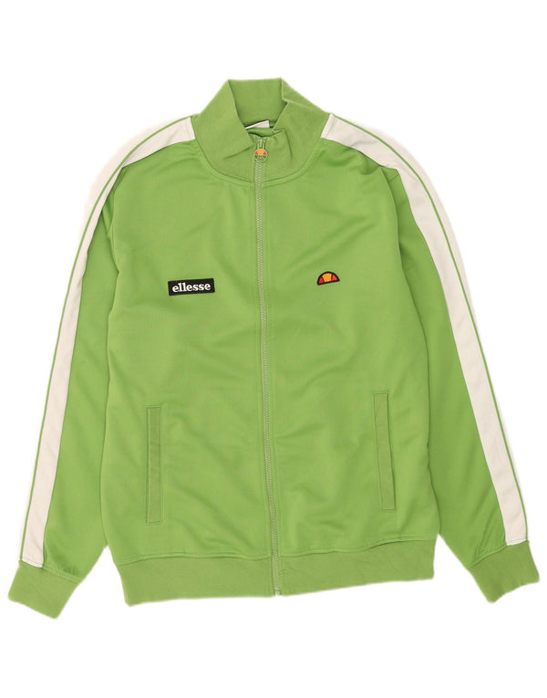 Ellesse Mens Treino Top Jacket Poliéster Colourblock Verde Médio