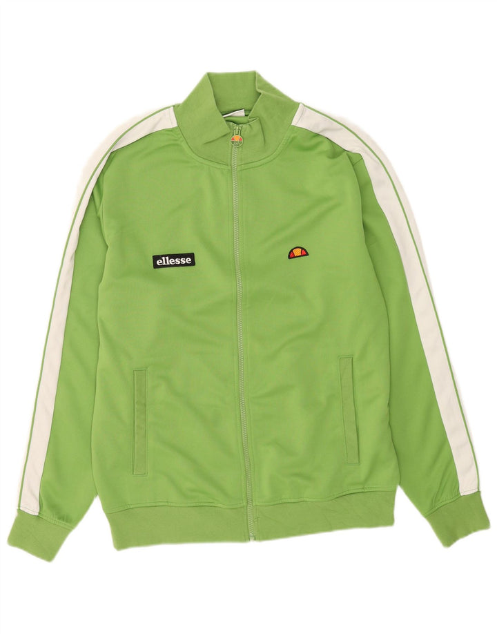Ellesse Mens Treino Top Jacket Poliéster Colourblock Verde Médio