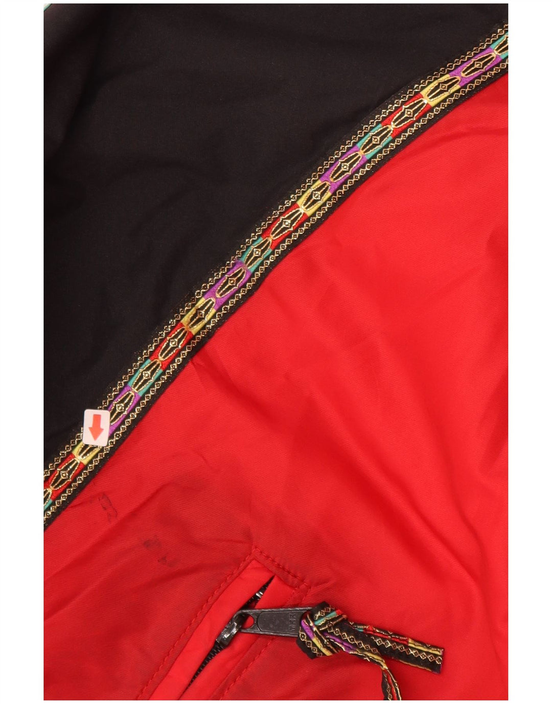 Jaqueta corta-vento feminina POLARIS UK 12 médio vermelho colorblock nylon