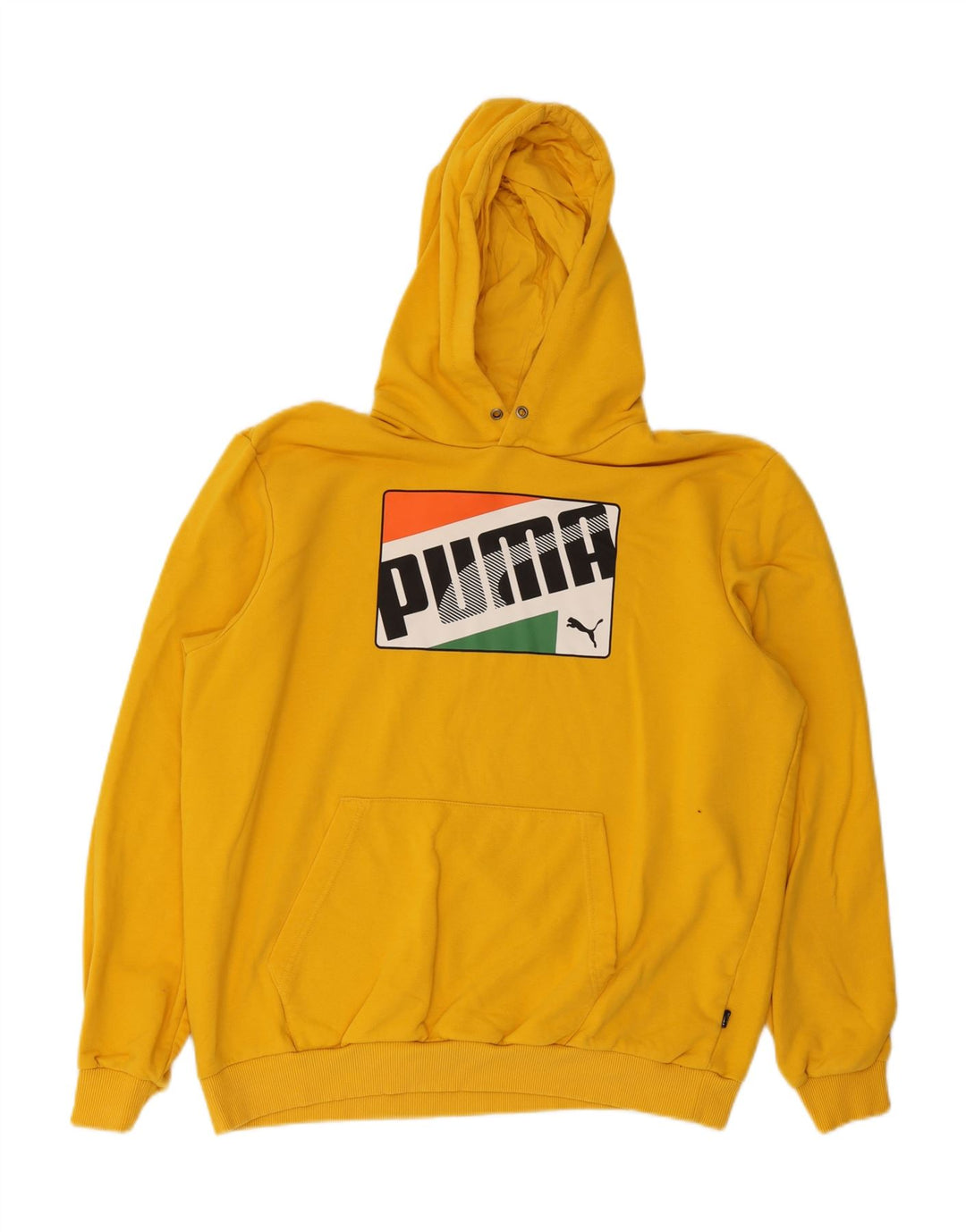 Puma Mens Graphic Hoodie Jumper XL Amarelo