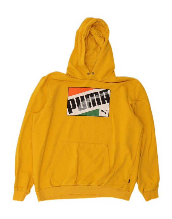 Puma Mens Graphic Hoodie Jumper XL Amarelo